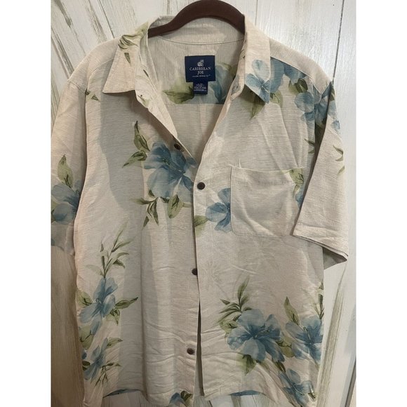 Caribbean Joe Shirts Caribbean Joe Mens Hawaiian Shirt Size Lg Blue